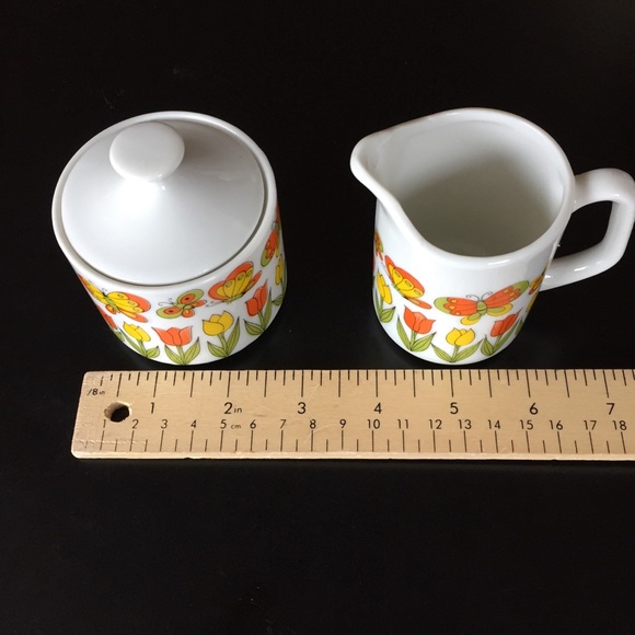 Vintage 1970s cream & sugar set - Picture 14 of 14